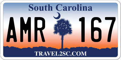 SC license plate AMR167