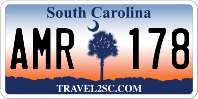 SC license plate AMR178
