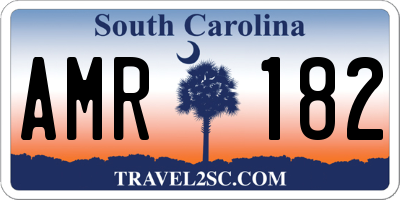 SC license plate AMR182
