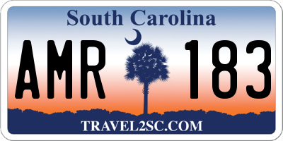 SC license plate AMR183