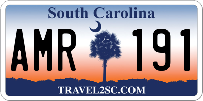 SC license plate AMR191