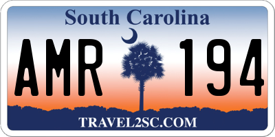 SC license plate AMR194