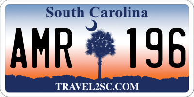 SC license plate AMR196