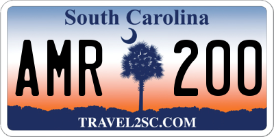 SC license plate AMR200