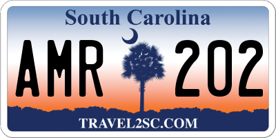 SC license plate AMR202
