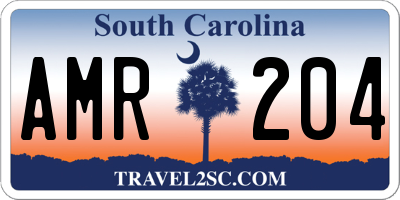 SC license plate AMR204