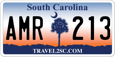 SC license plate AMR213