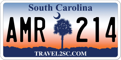 SC license plate AMR214