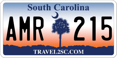 SC license plate AMR215