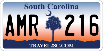 SC license plate AMR216