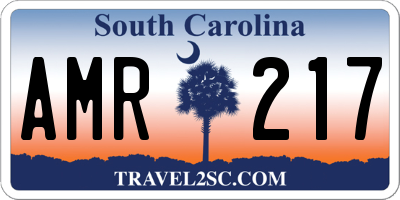 SC license plate AMR217