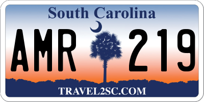SC license plate AMR219