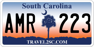 SC license plate AMR223