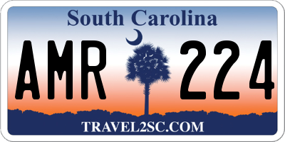 SC license plate AMR224