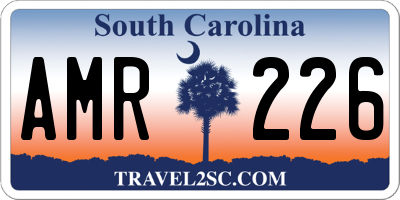 SC license plate AMR226