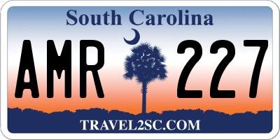 SC license plate AMR227