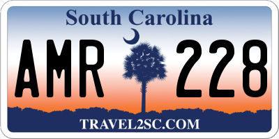 SC license plate AMR228