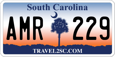 SC license plate AMR229