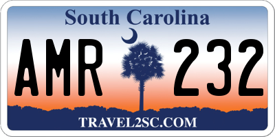 SC license plate AMR232