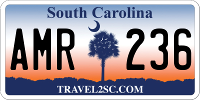 SC license plate AMR236