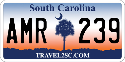SC license plate AMR239