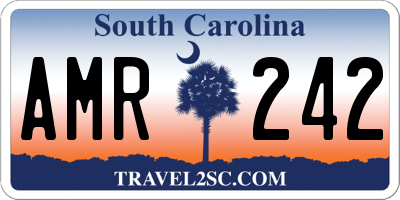 SC license plate AMR242