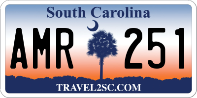 SC license plate AMR251