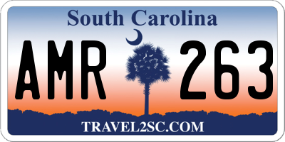 SC license plate AMR263