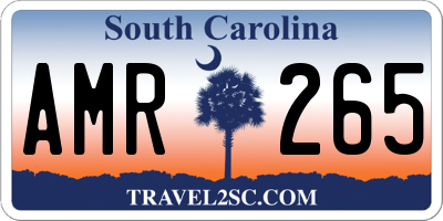 SC license plate AMR265