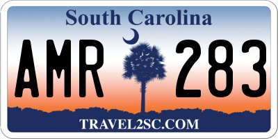 SC license plate AMR283