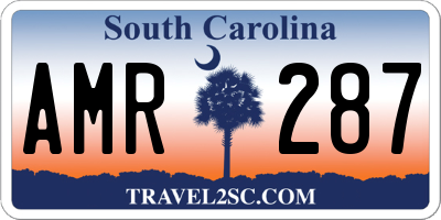 SC license plate AMR287