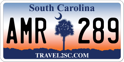 SC license plate AMR289