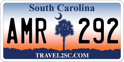 SC license plate AMR292