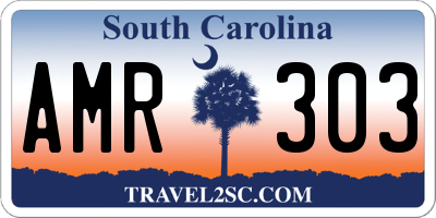 SC license plate AMR303