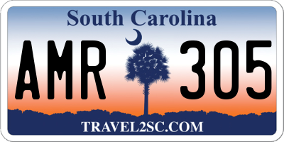 SC license plate AMR305