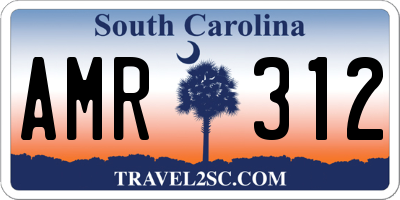 SC license plate AMR312