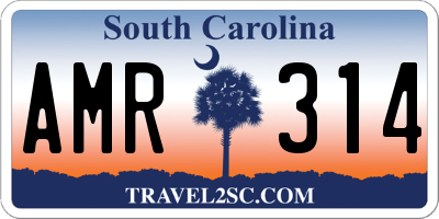 SC license plate AMR314