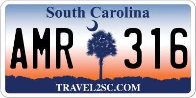SC license plate AMR316