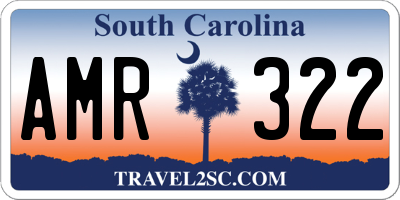 SC license plate AMR322