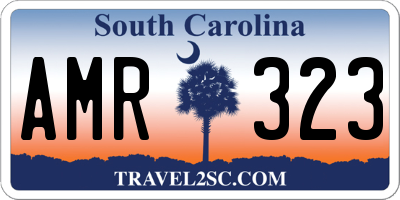 SC license plate AMR323