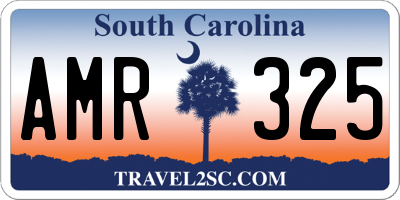 SC license plate AMR325