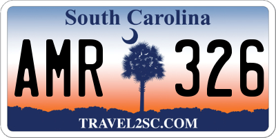 SC license plate AMR326