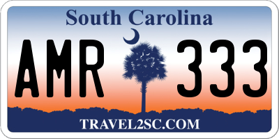 SC license plate AMR333