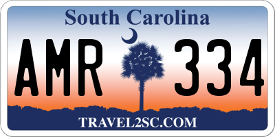 SC license plate AMR334