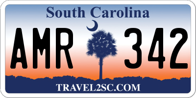 SC license plate AMR342