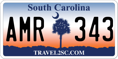 SC license plate AMR343