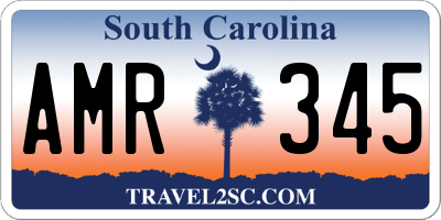 SC license plate AMR345