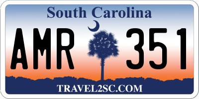 SC license plate AMR351