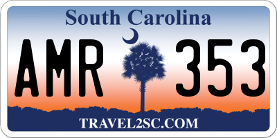 SC license plate AMR353