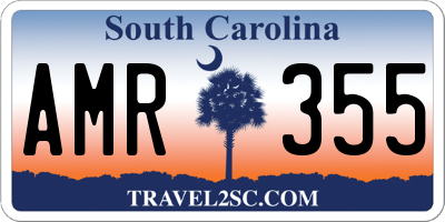 SC license plate AMR355